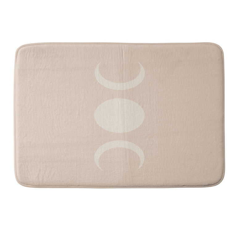 COLOUR POEMS MOON MINIMALISM ETHEREAL LIGHT MEMORY FOAM BATH MAT
