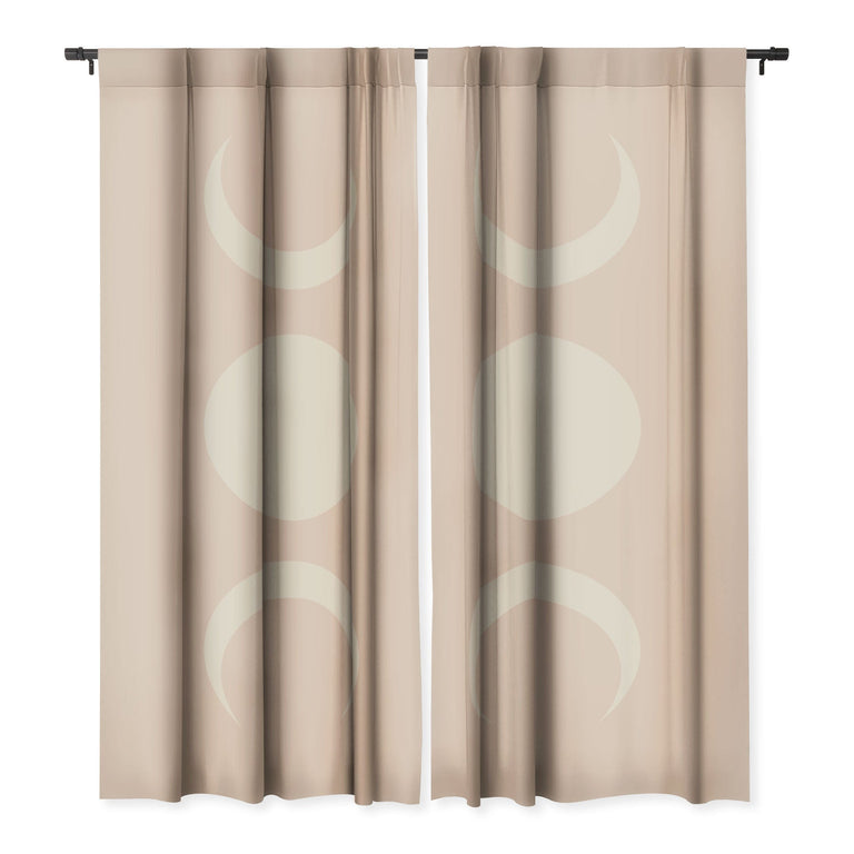 MOON MINIMALISM ETHEREAL LIGHT BLACKOUT NON REPEAT WINDOW CURTAIN
