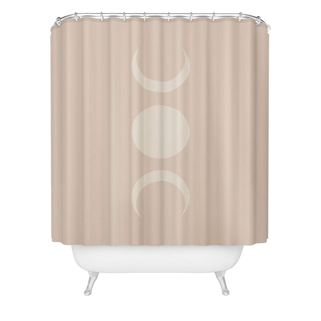 COLOUR POEMS MOON MINIMALISM ETHEREAL LIGHT SHOWER CURTAIN
