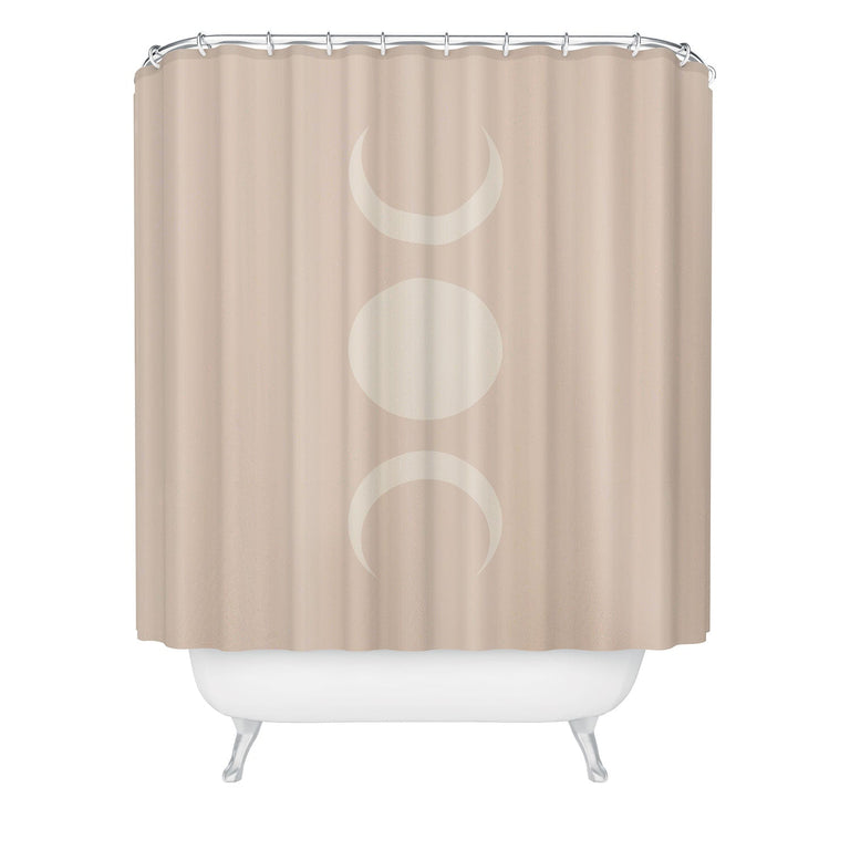 COLOUR POEMS MOON MINIMALISM ETHEREAL LIGHT SHOWER CURTAIN