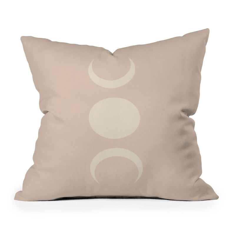 MOON MINIMALISM ETHEREAL LIGHT THROW PILLOW