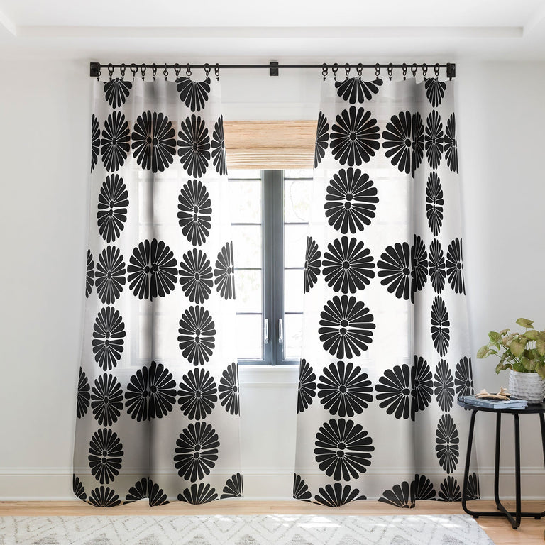 RETRO DAISY I SHEER WINDOW CURTAIN WINDOW CURTAIN