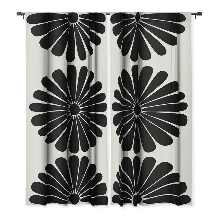 RETRO DAISY I BLACKOUT NON REPEAT WINDOW CURTAIN