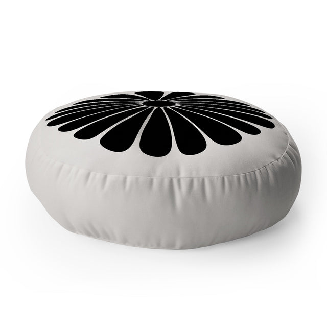 Retro Daisy I Floor Pillow Round