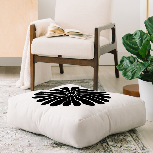 Retro Daisy I Floor Pillow Square