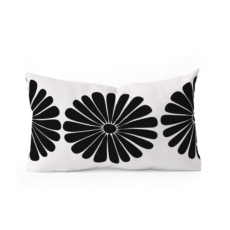 RETRO DAISY I  OBLONG THROW PILLOW 23" x 14"