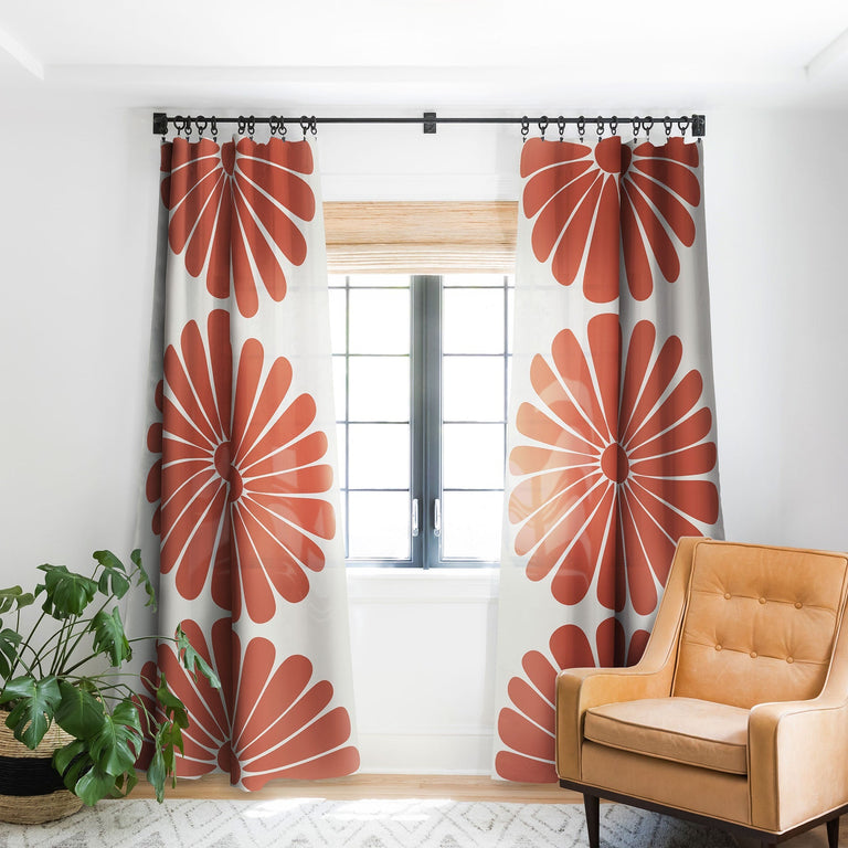 RETRO DAISY III BLACKOUT NON REPEAT WINDOW CURTAIN