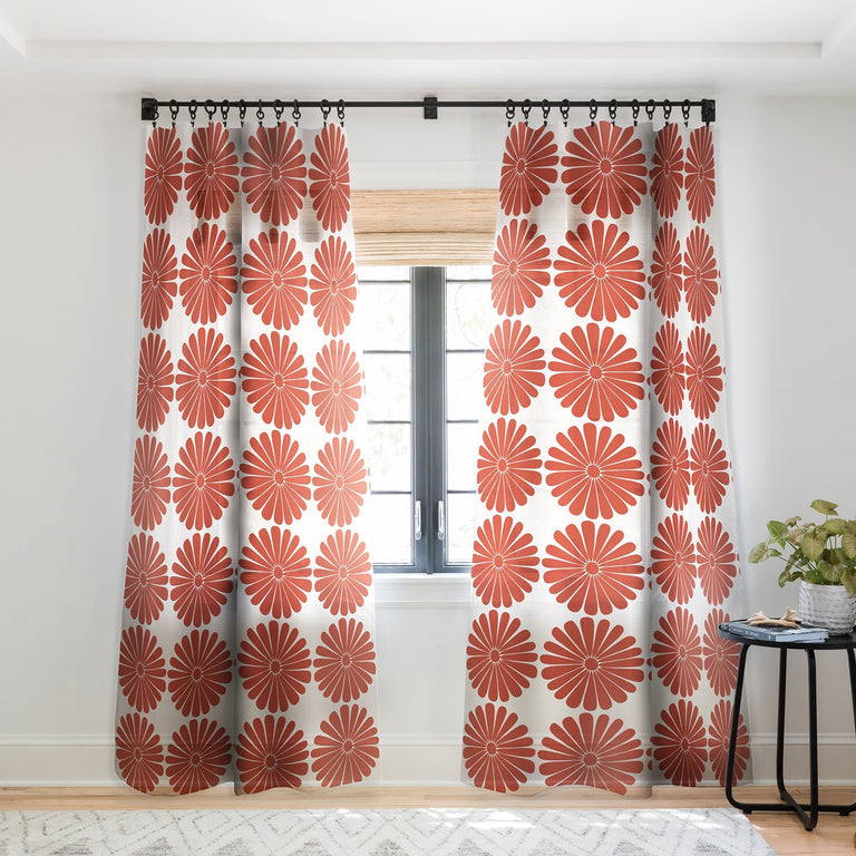RETRO DAISY III SHEER WINDOW CURTAIN