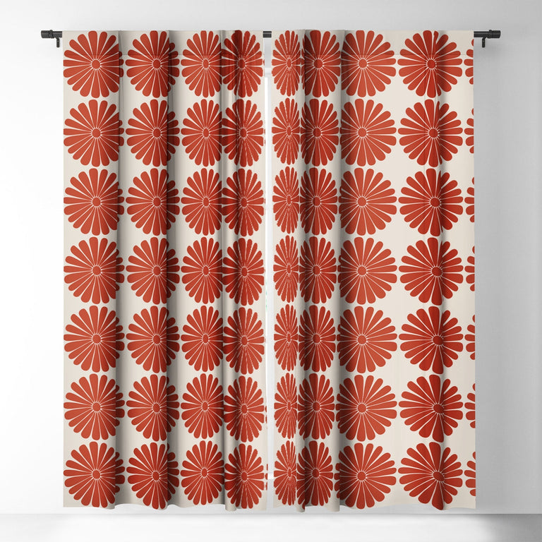 RETRO DAISY III BLACKOUT WINDOW CURTAIN