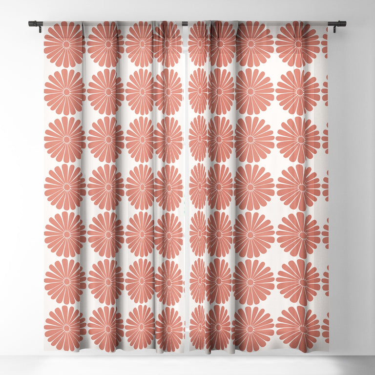 RETRO DAISY III SHEER WINDOW CURTAIN