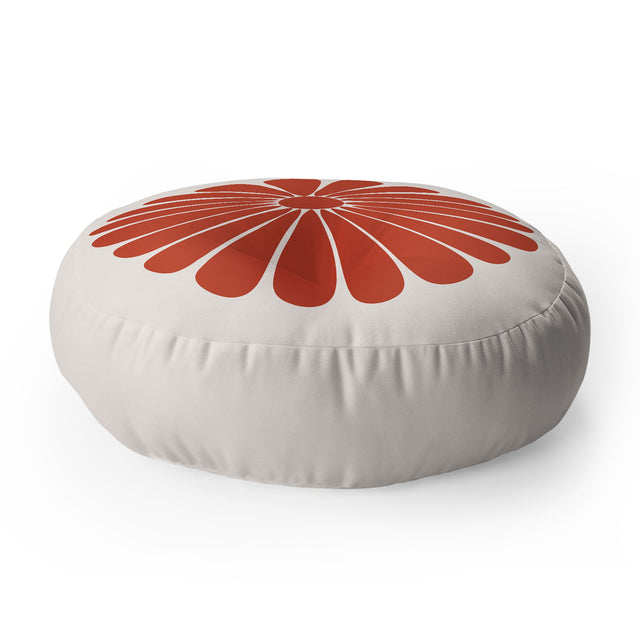 Retro Daisy III Floor Pillow Round