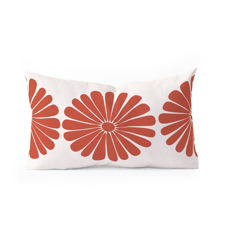 RETRO DAISY III  OBLONG THROW PILLOW 23" x 14"