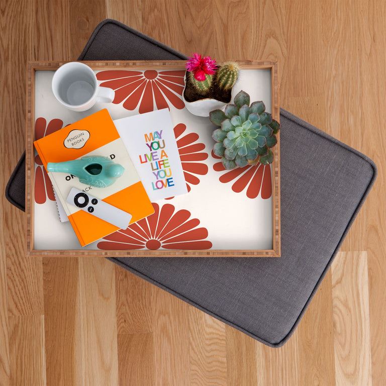 RETRO DAISY III RECTANGULAR TRAY