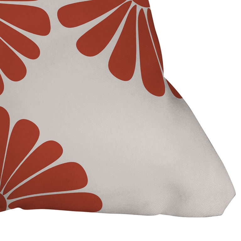 RETRO DAISY III  OUTDOOR THROW PILLOW 18" x 18"