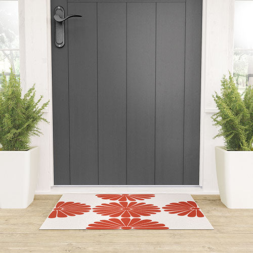 Retro Daisy III Welcome Mat