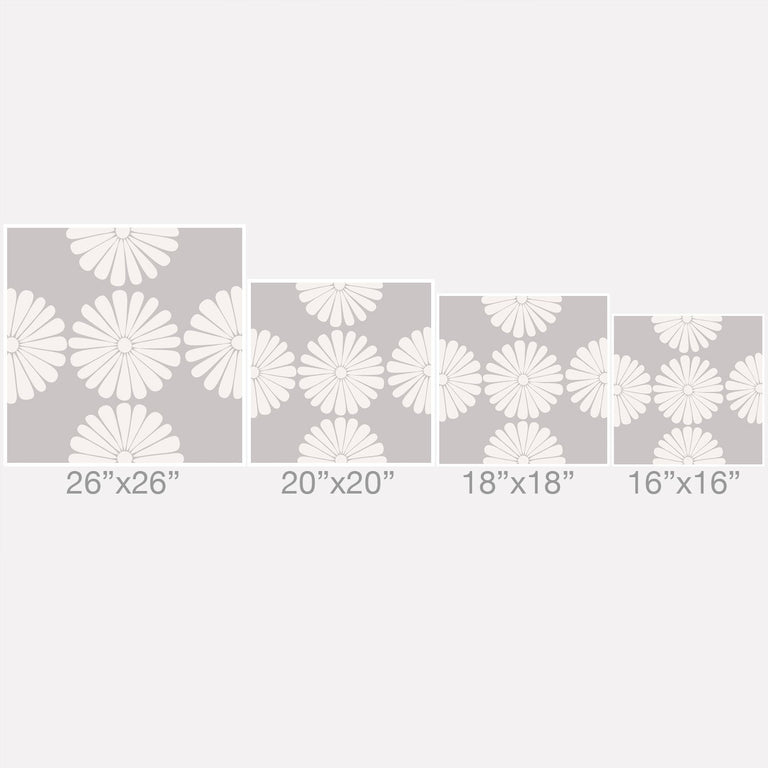 RETRO DAISY XI  OUTDOOR THROW PILLOW 26" x 26"