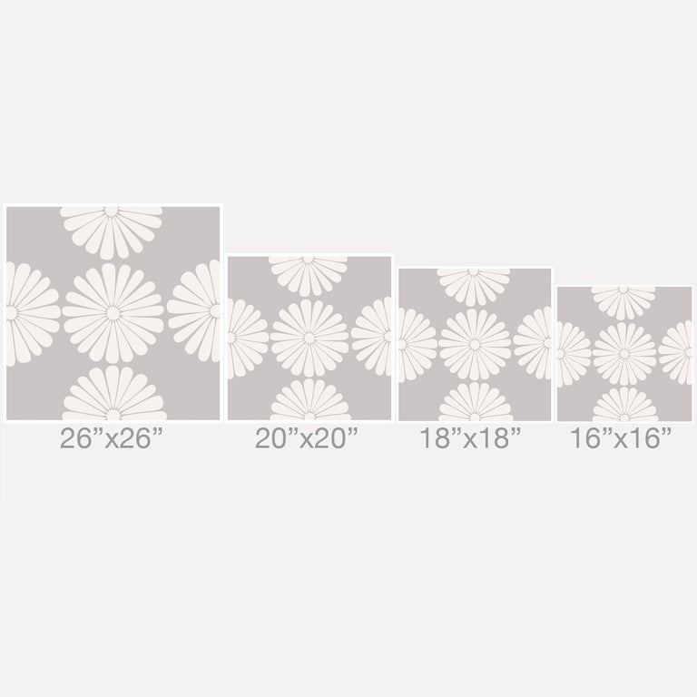 RETRO DAISY XI  OUTDOOR THROW PILLOW 26" x 26"