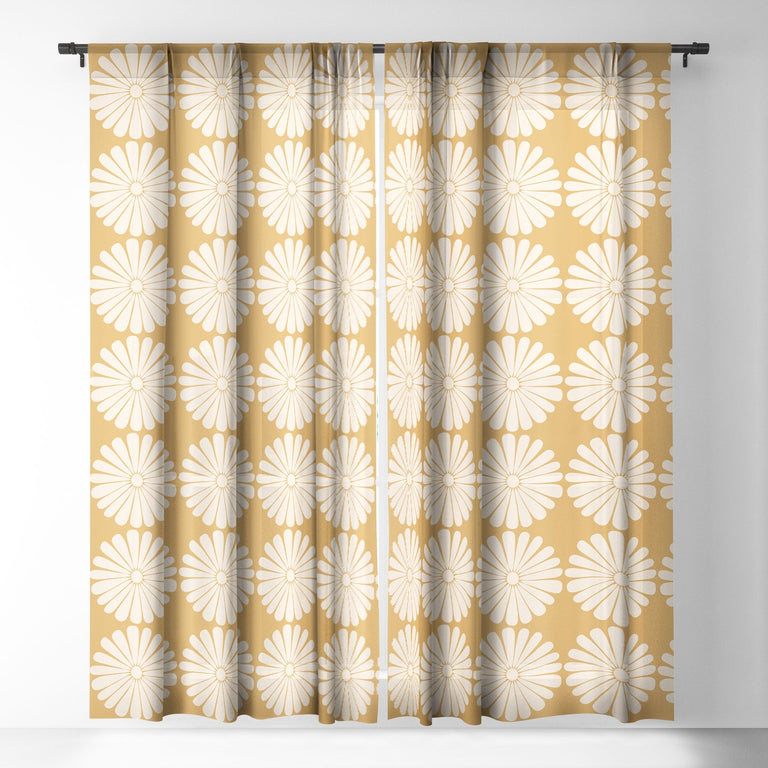 RETRO DAISY XIX SHEER WINDOW CURTAIN