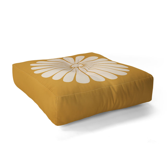 Retro Daisy XIX Floor Pillow Square