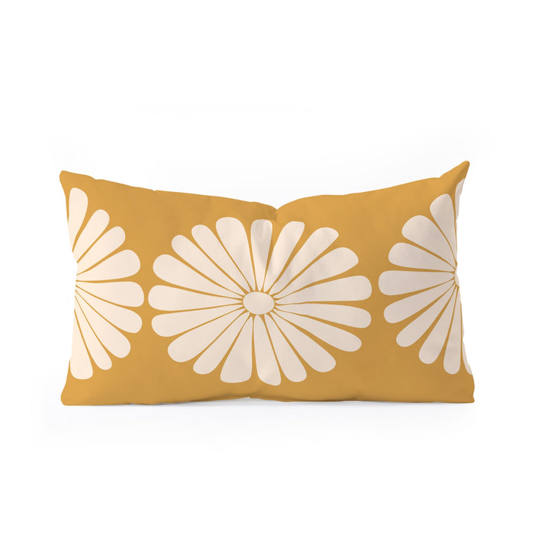 RETRO DAISY XIX  OBLONG THROW PILLOW 23" x 14"