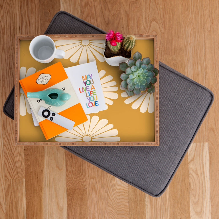 RETRO DAISY XIX RECTANGULAR TRAY