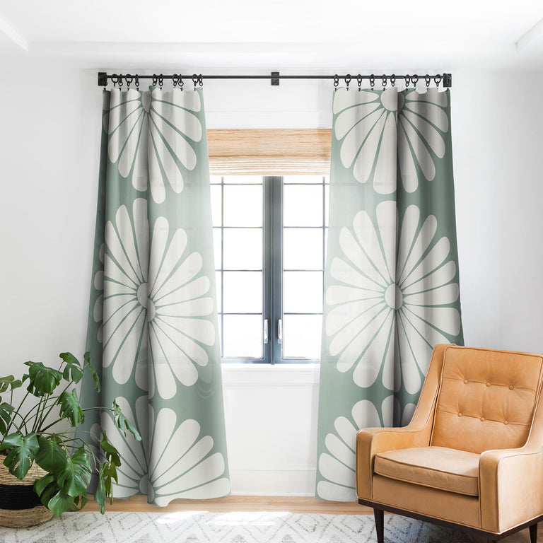 RETRO DAISY XX BLACKOUT NON REPEAT WINDOW CURTAIN