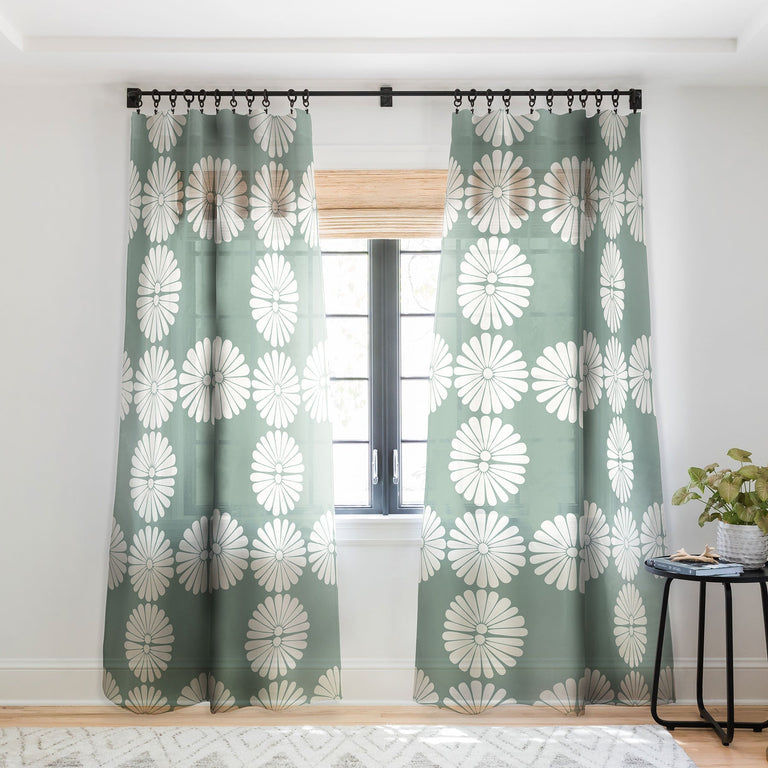 RETRO DAISY XX SHEER WINDOW CURTAIN