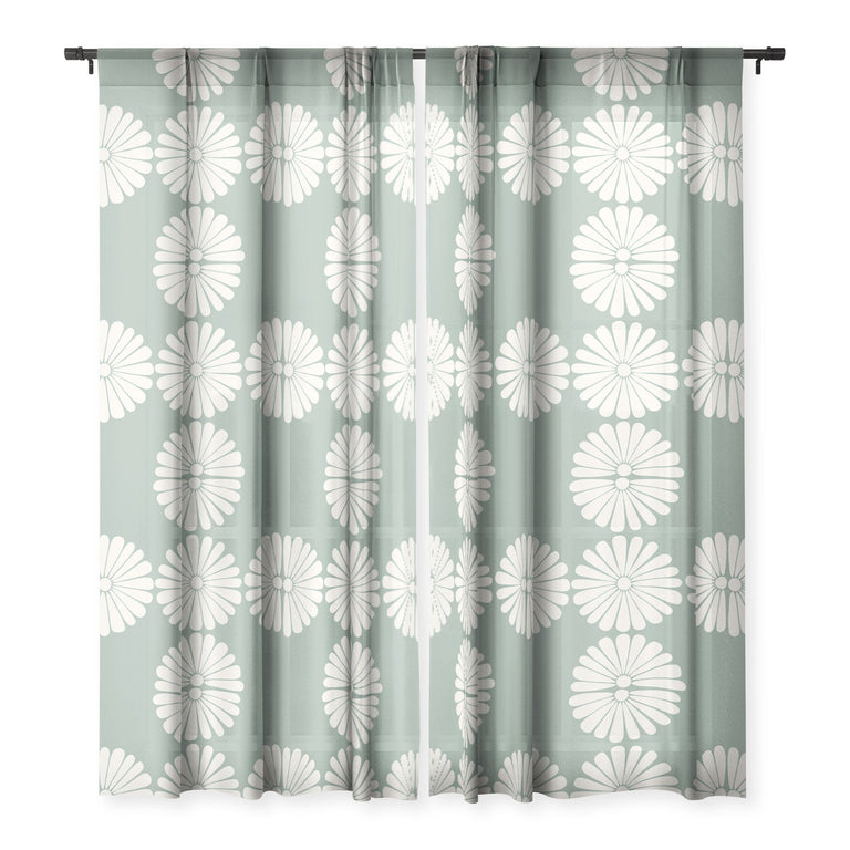 RETRO DAISY XX SHEER WINDOW CURTAIN