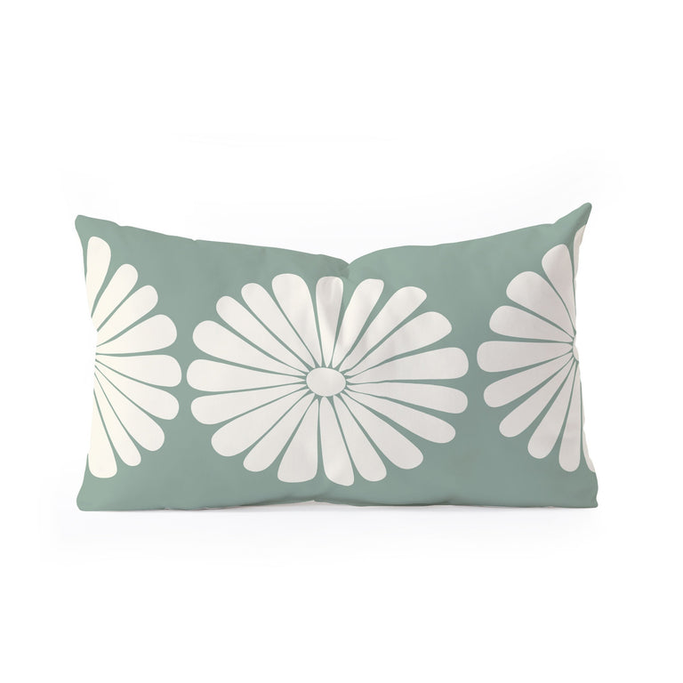 RETRO DAISY XX  OBLONG THROW PILLOW 23" x 14"