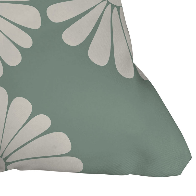 RETRO DAISY XX  OUTDOOR THROW PILLOW 18" x 18"