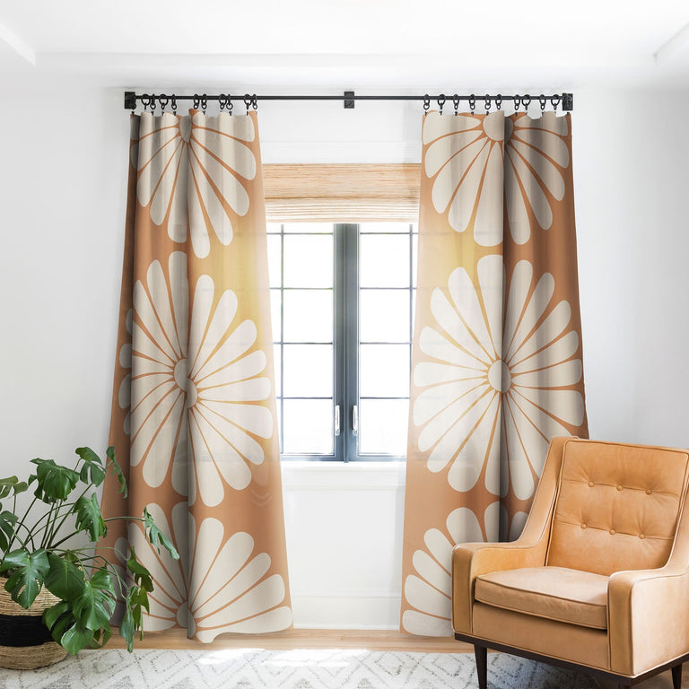RETRO DAISY XXII BLACKOUT NON REPEAT WINDOW CURTAIN