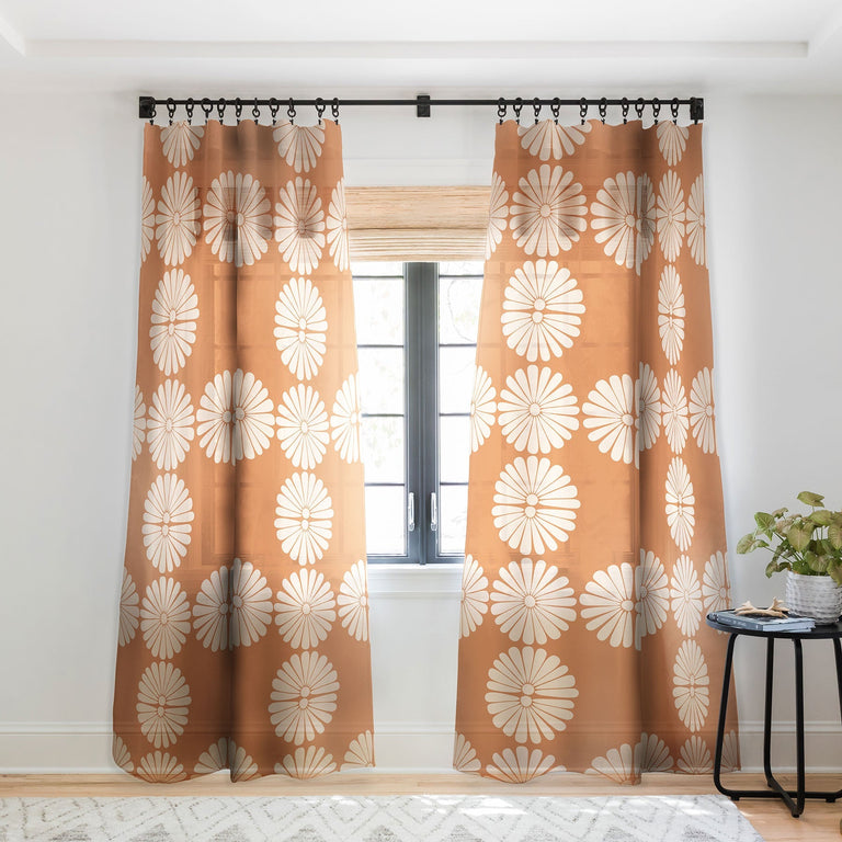 RETRO DAISY XXII SHEER WINDOW CURTAIN WINDOW CURTAIN