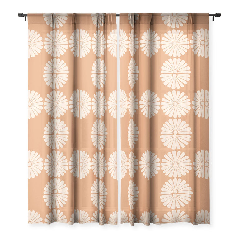 RETRO DAISY XXII SHEER WINDOW CURTAIN WINDOW CURTAIN