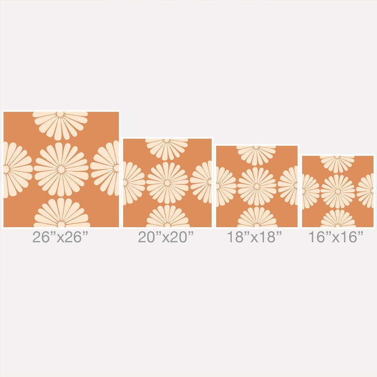 RETRO DAISY XXII  OUTDOOR THROW PILLOW 26" x 26"