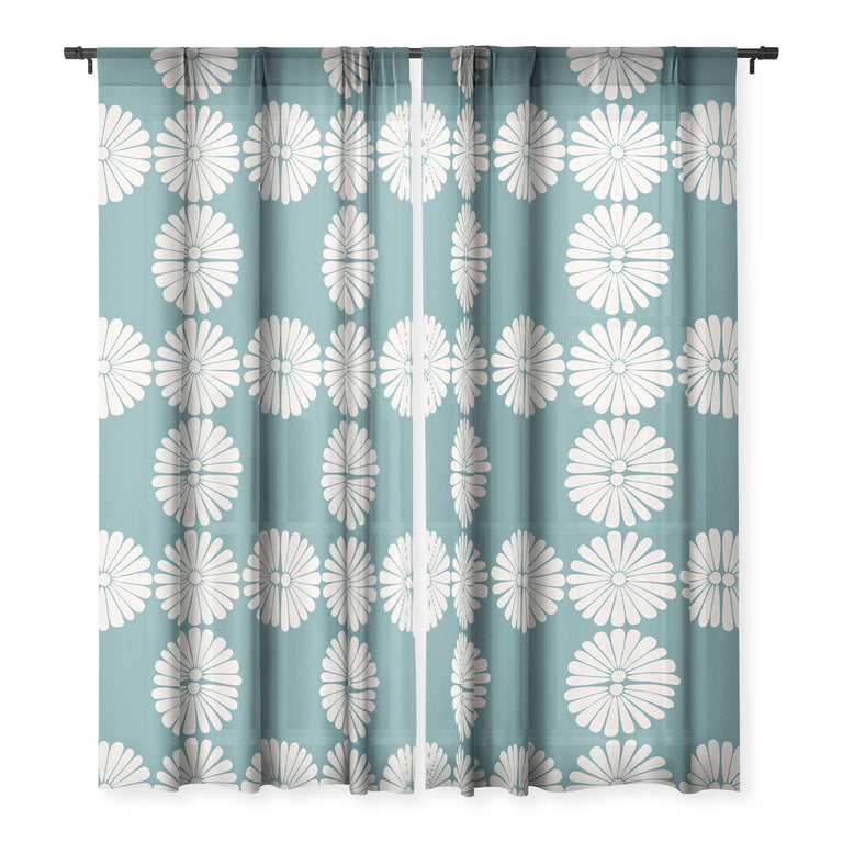 RETRO DAISY XXIII SHEER WINDOW CURTAIN