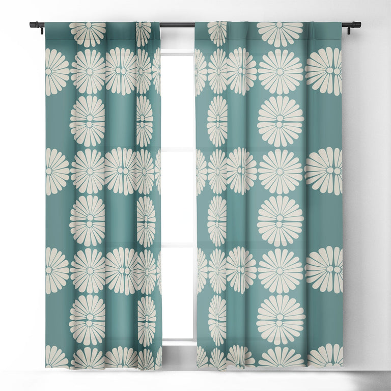 RETRO DAISY XXIII BLACKOUT WINDOW CURTAIN