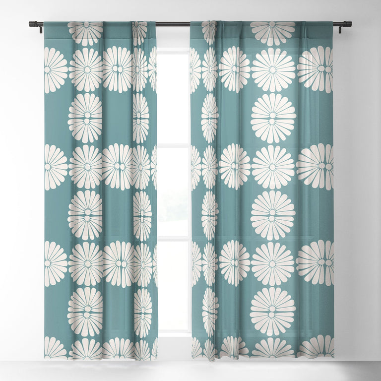RETRO DAISY XXIII SHEER WINDOW CURTAIN