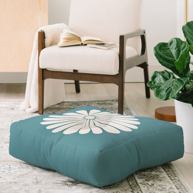 Retro Daisy XXIII Floor Pillow Square