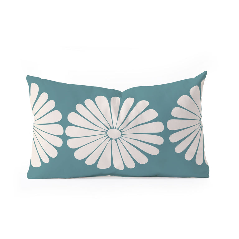 RETRO DAISY XXIII  OBLONG THROW PILLOW 23" x 14"