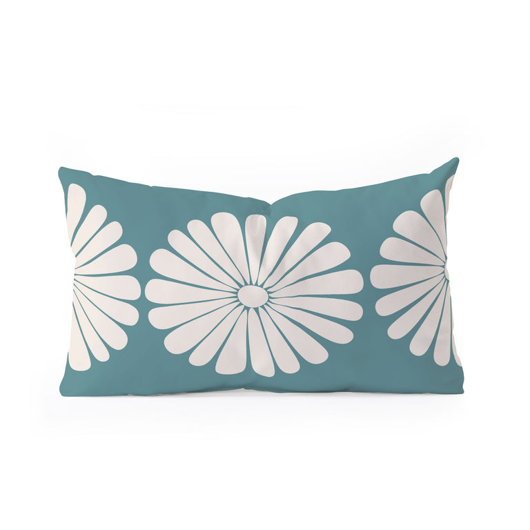 RETRO DAISY XXIII  OBLONG THROW PILLOW 23" x 14"