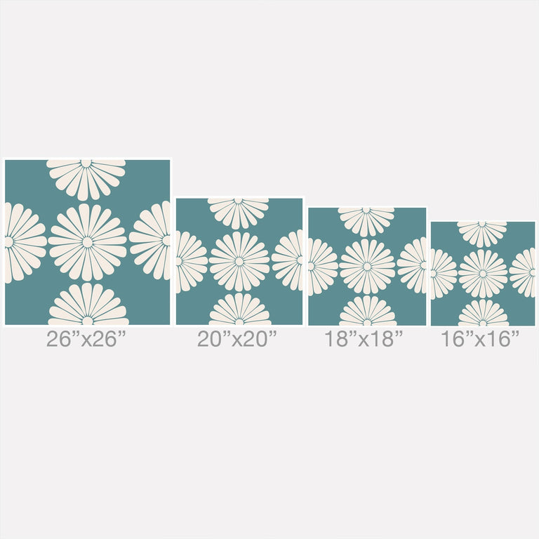 RETRO DAISY XXIII  OUTDOOR THROW PILLOW 26" x 26"