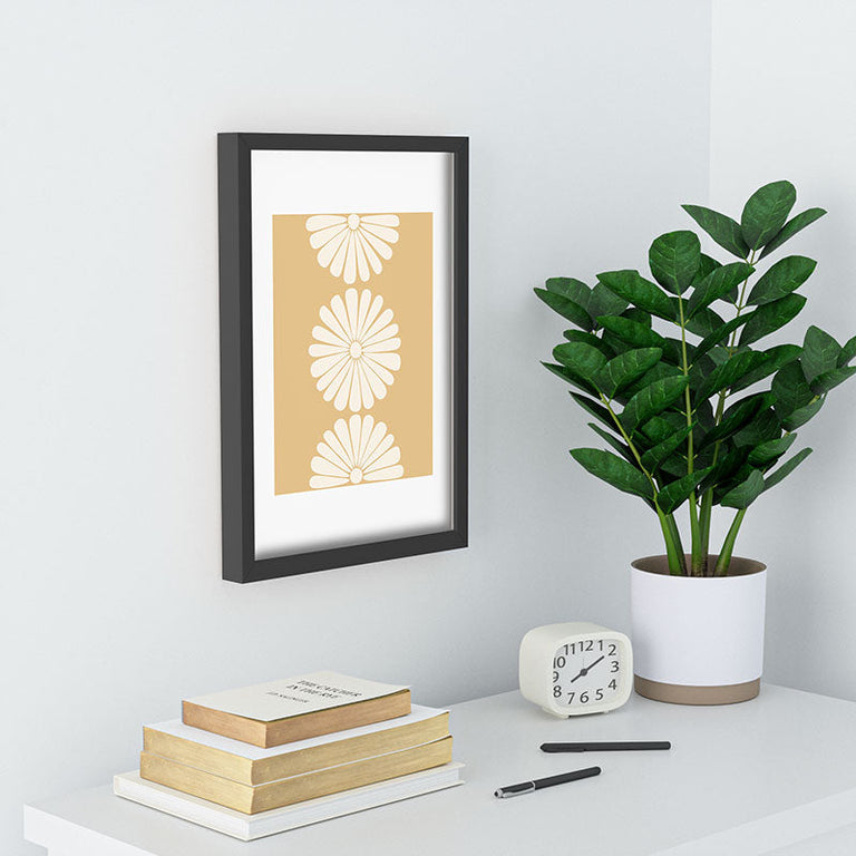 Retro Daisy XXIV Recessed Framing Rectangle