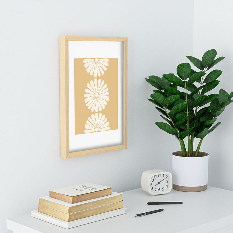 Retro Daisy XXIV Recessed Framing Rectangle