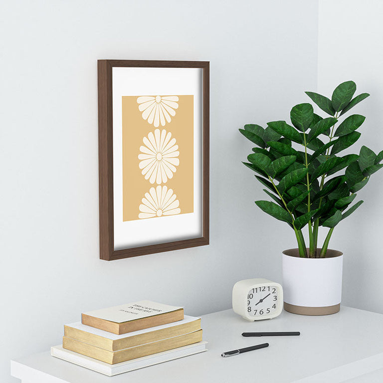Retro Daisy XXIV Recessed Framing Rectangle