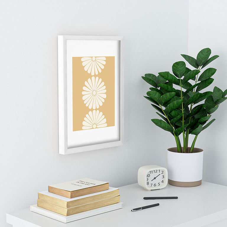 Retro Daisy XXIV Recessed Framing Rectangle