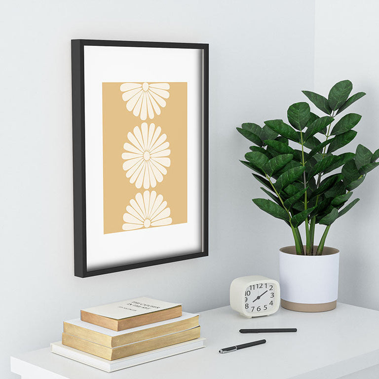 Retro Daisy XXIV Recessed Framing Rectangle