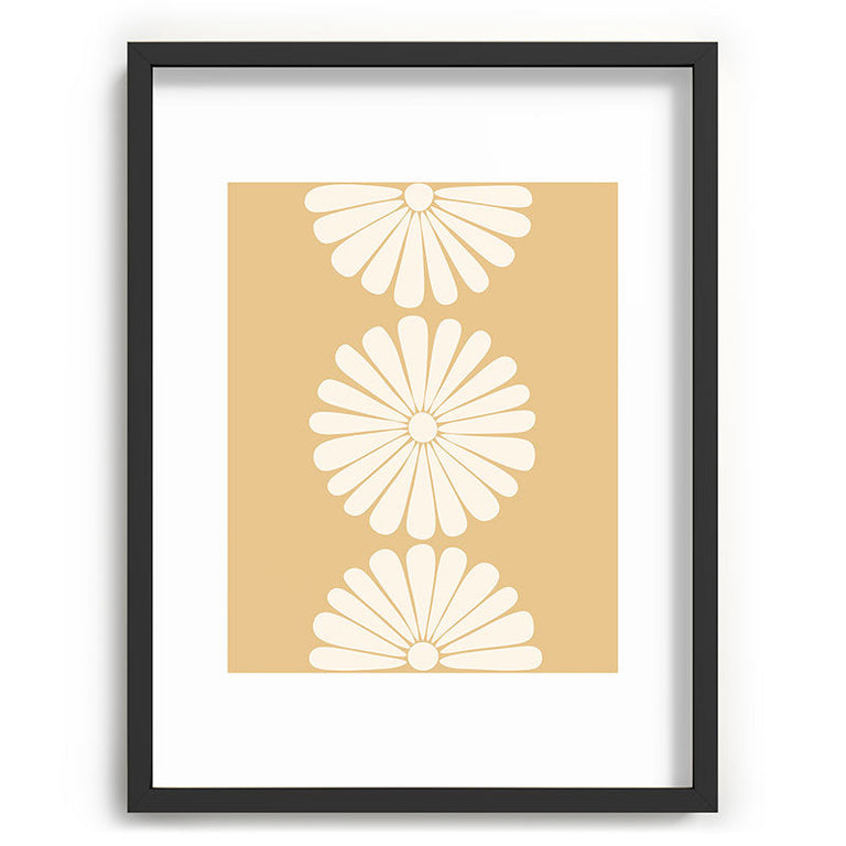 Retro Daisy XXIV Recessed Framing Rectangle