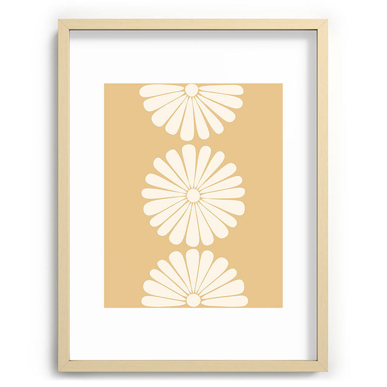 Retro Daisy XXIV Recessed Framing Rectangle