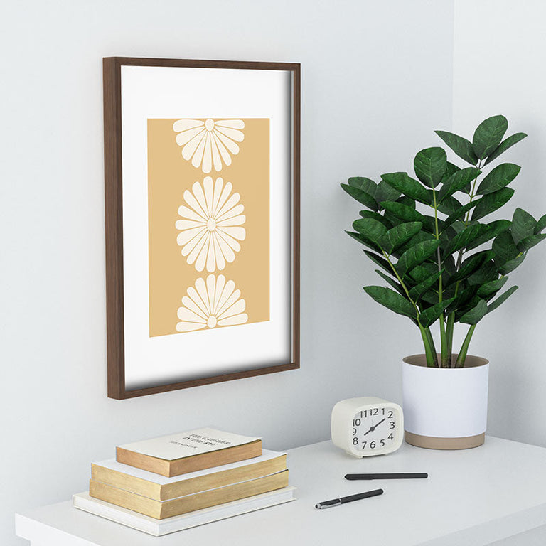 Retro Daisy XXIV Recessed Framing Rectangle