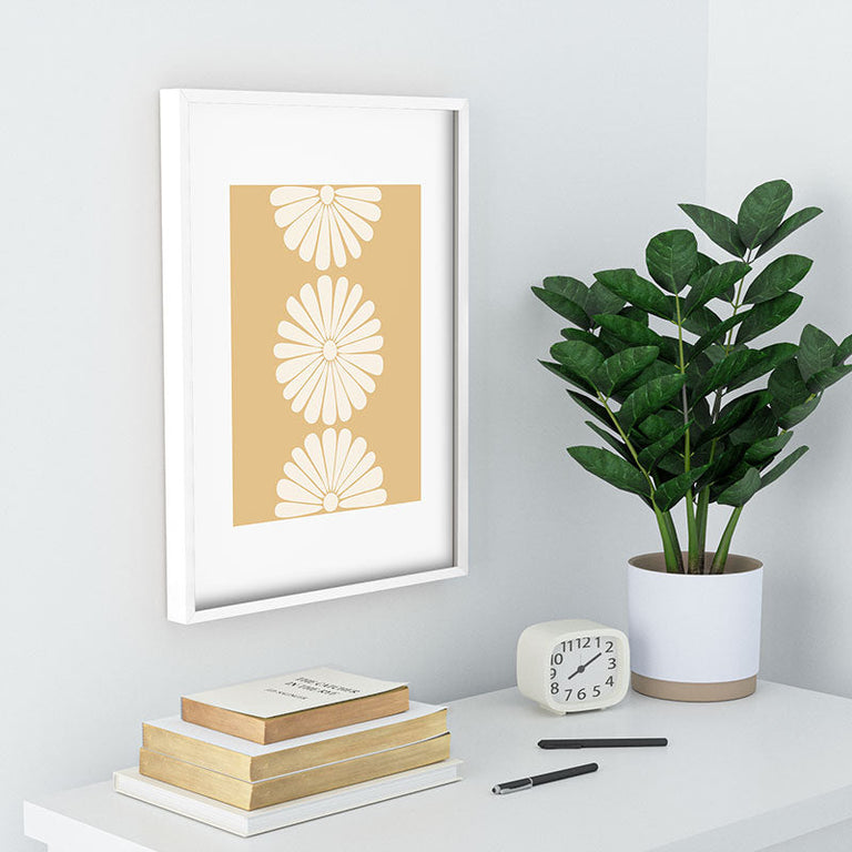 Retro Daisy XXIV Recessed Framing Rectangle